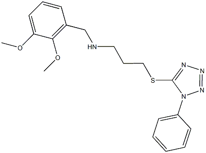N-(2,3-dimethoxybenzyl)-N-{3-[(1-phenyl-1H-tetraazol-5-yl)sulfanyl]propyl}amine Structure