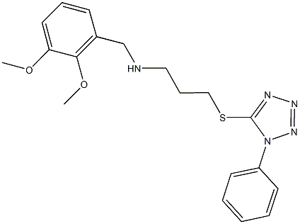 N-(2,3-dimethoxybenzyl)-N-{3-[(1-phenyl-1H-tetraazol-5-yl)sulfanyl]propyl}amine Struktur