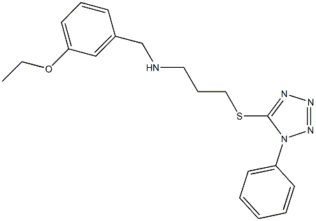 N-(3-ethoxybenzyl)-N-{3-[(1-phenyl-1H-tetraazol-5-yl)sulfanyl]propyl}amine Struktur