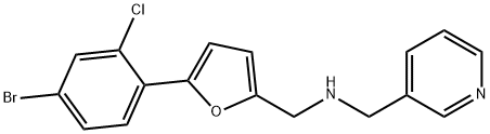 N-{[5-(4-bromo-2-chlorophenyl)-2-furyl]methyl}-N-(3-pyridinylmethyl)amine Structure