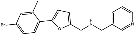 N-{[5-(4-bromo-2-methylphenyl)-2-furyl]methyl}-N-(3-pyridinylmethyl)amine Structure
