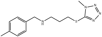 N-(4-methylbenzyl)-N-{3-[(1-methyl-1H-tetraazol-5-yl)sulfanyl]propyl}amine 化学構造式