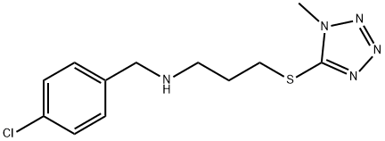 N-(4-chlorobenzyl)-N-{3-[(1-methyl-1H-tetraazol-5-yl)sulfanyl]propyl}amine Structure