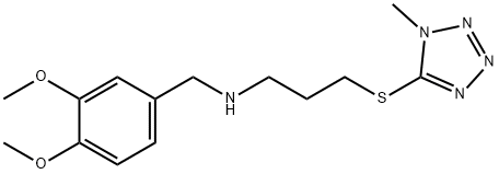 N-(3,4-dimethoxybenzyl)-N-{3-[(1-methyl-1H-tetraazol-5-yl)sulfanyl]propyl}amine Struktur