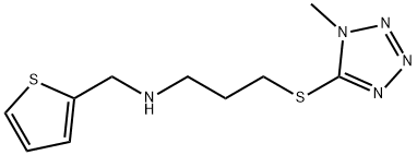 3-[(1-methyl-1H-tetraazol-5-yl)sulfanyl]-N-(2-thienylmethyl)-1-propanamine 化学構造式
