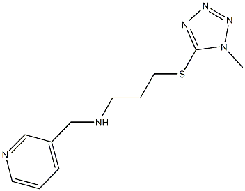 3-[(1-methyl-1H-tetraazol-5-yl)sulfanyl]-N-(3-pyridinylmethyl)-1-propanamine Structure