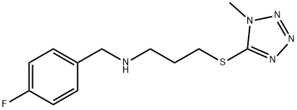 N-(4-fluorobenzyl)-N-{3-[(1-methyl-1H-tetraazol-5-yl)sulfanyl]propyl}amine Struktur