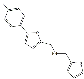 N-{[5-(4-fluorophenyl)-2-furyl]methyl}-N-(2-thienylmethyl)amine 化学構造式