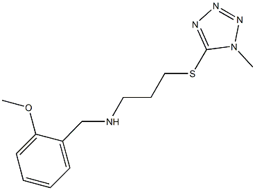 N-(2-methoxybenzyl)-N-{3-[(1-methyl-1H-tetraazol-5-yl)sulfanyl]propyl}amine Struktur