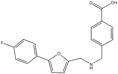 4-[({[5-(4-fluorophenyl)-2-furyl]methyl}amino)methyl]benzoic acid Structure