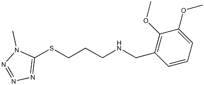 N-(2,3-dimethoxybenzyl)-N-{3-[(1-methyl-1H-tetraazol-5-yl)sulfanyl]propyl}amine Structure