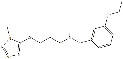N-(3-ethoxybenzyl)-N-{3-[(1-methyl-1H-tetraazol-5-yl)sulfanyl]propyl}amine Struktur