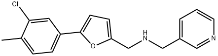 N-{[5-(3-chloro-4-methylphenyl)-2-furyl]methyl}-N-(3-pyridinylmethyl)amine Structure