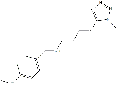 N-(4-methoxybenzyl)-N-{3-[(1-methyl-1H-tetraazol-5-yl)sulfanyl]propyl}amine,881457-32-5,结构式