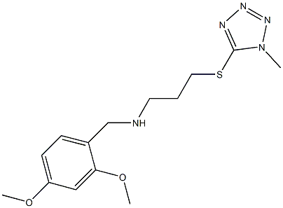 N-(2,4-dimethoxybenzyl)-N-{3-[(1-methyl-1H-tetraazol-5-yl)sulfanyl]propyl}amine Structure