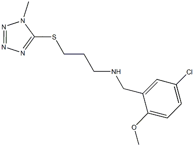 N-(5-chloro-2-methoxybenzyl)-N-{3-[(1-methyl-1H-tetraazol-5-yl)sulfanyl]propyl}amine Structure