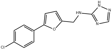 N-{[5-(4-chlorophenyl)-2-furyl]methyl}-N-(1H-1,2,4-triazol-3-yl)amine 化学構造式