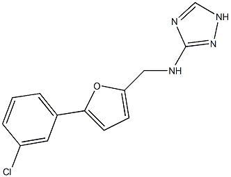 N-{[5-(3-chlorophenyl)-2-furyl]methyl}-N-(1H-1,2,4-triazol-3-yl)amine 化学構造式