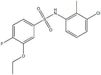 N-(3-chloro-2-methylphenyl)-3-ethoxy-4-fluorobenzenesulfonamide Structure