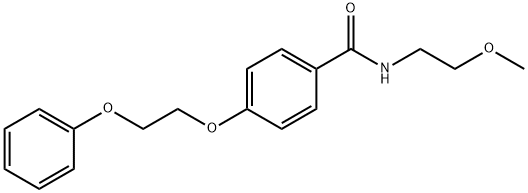 N-(2-methoxyethyl)-4-(2-phenoxyethoxy)benzamide 结构式