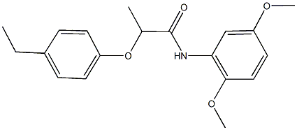N-(2,5-dimethoxyphenyl)-2-(4-ethylphenoxy)propanamide Struktur