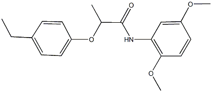 N-(2,5-dimethoxyphenyl)-2-(4-ethylphenoxy)propanamide 结构式