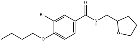 3-bromo-4-butoxy-N-(tetrahydro-2-furanylmethyl)benzamide Structure