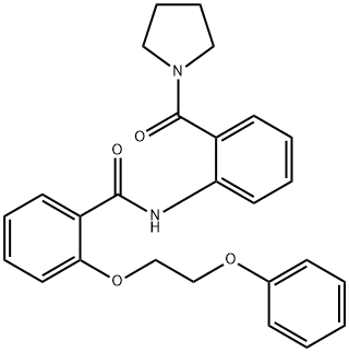 2-(2-phenoxyethoxy)-N-[2-(1-pyrrolidinylcarbonyl)phenyl]benzamide Struktur