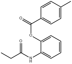 2-(propionylamino)phenyl 4-methylbenzoate 化学構造式