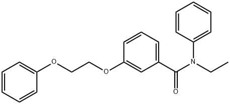 N-ethyl-3-(2-phenoxyethoxy)-N-phenylbenzamide 化学構造式