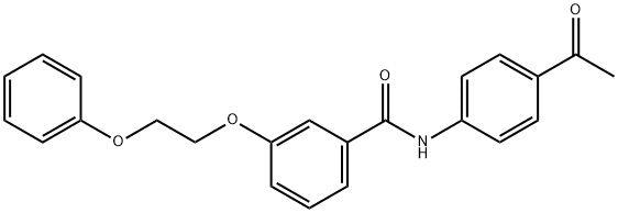 N-(4-acetylphenyl)-3-(2-phenoxyethoxy)benzamide Struktur