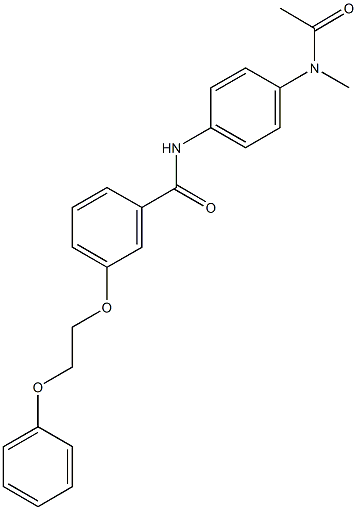 N-{4-[acetyl(methyl)amino]phenyl}-3-(2-phenoxyethoxy)benzamide Struktur