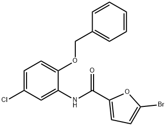 N-[2-(benzyloxy)-5-chlorophenyl]-5-bromo-2-furamide Structure