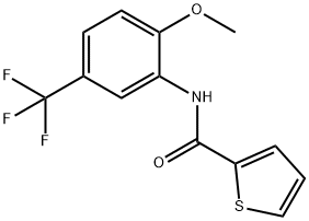 N-[2-methoxy-5-(trifluoromethyl)phenyl]-2-thiophenecarboxamide 结构式