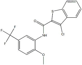 881589-74-8 3-chloro-N-[2-methoxy-5-(trifluoromethyl)phenyl]-1-benzothiophene-2-carboxamide