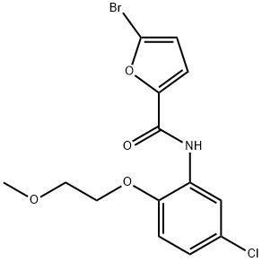 5-bromo-N-[5-chloro-2-(2-methoxyethoxy)phenyl]-2-furamide,881591-49-7,结构式