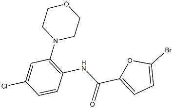 5-bromo-N-[4-chloro-2-(4-morpholinyl)phenyl]-2-furamide,881592-02-5,结构式