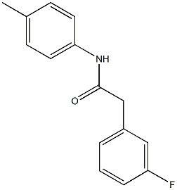 2-(3-fluorophenyl)-N-(4-methylphenyl)acetamide 化学構造式