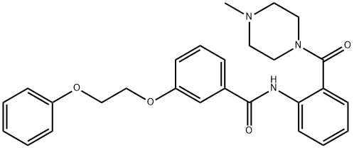 N-{2-[(4-methyl-1-piperazinyl)carbonyl]phenyl}-3-(2-phenoxyethoxy)benzamide,881592-47-8,结构式