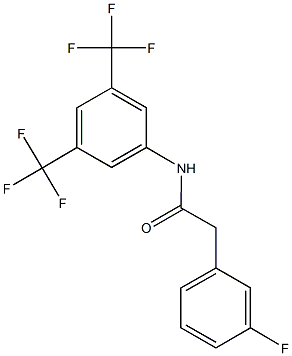 N-[3,5-bis(trifluoromethyl)phenyl]-2-(3-fluorophenyl)acetamide Structure