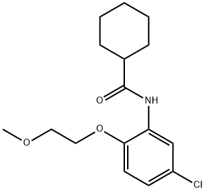 N-[5-chloro-2-(2-methoxyethoxy)phenyl]cyclohexanecarboxamide 结构式