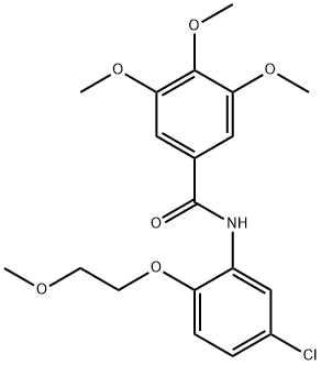 N-[5-chloro-2-(2-methoxyethoxy)phenyl]-3,4,5-trimethoxybenzamide Structure