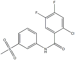 2-chloro-4,5-difluoro-N-[3-(methylsulfonyl)phenyl]benzamide,881595-07-9,结构式