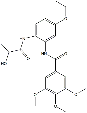 N-[5-ethoxy-2-(lactoylamino)phenyl]-3,4,5-trimethoxybenzamide Structure