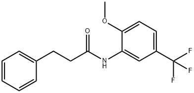 N-[2-methoxy-5-(trifluoromethyl)phenyl]-3-phenylpropanamide 化学構造式