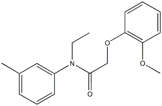 N-ethyl-2-(2-methoxyphenoxy)-N-(3-methylphenyl)acetamide,881596-27-6,结构式