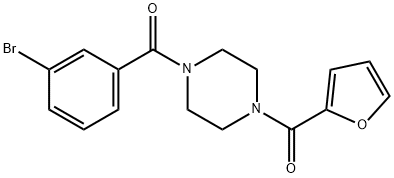 1-(3-bromobenzoyl)-4-(2-furoyl)piperazine,881597-41-7,结构式