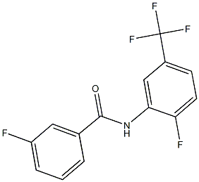 3-fluoro-N-[2-fluoro-5-(trifluoromethyl)phenyl]benzamide,881597-58-6,结构式