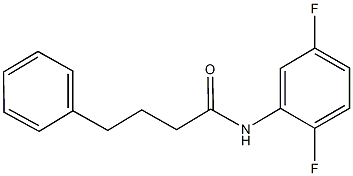 N-(2,5-difluorophenyl)-4-phenylbutanamide 化学構造式
