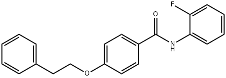 N-(2-fluorophenyl)-4-(2-phenylethoxy)benzamide 化学構造式